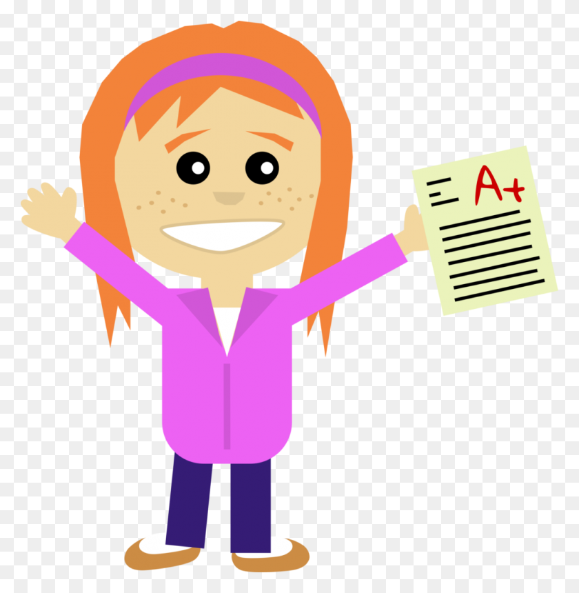 998x1024 Clipart Girl Excited Winging - Results Clipart