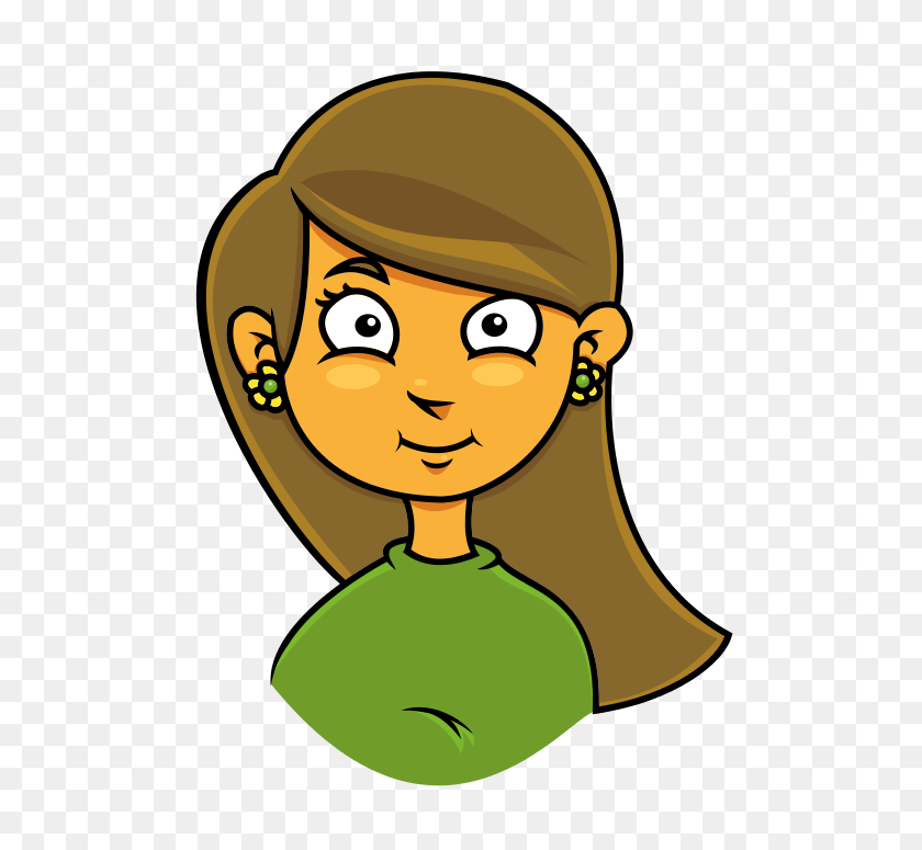584x715 Clipart Girl Faces Collection - Ashamed Clipart