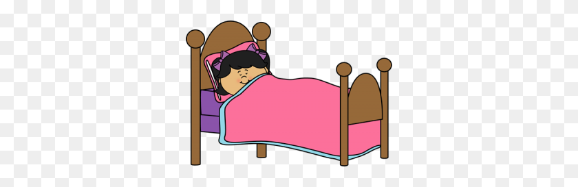 300x213 Clipart Girl Sleeping In Bed - Girls Night Out Clipart