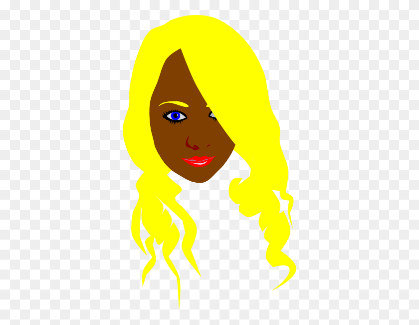 348x591 Clipart Girl With Blue Eyes - Blond Clipart
