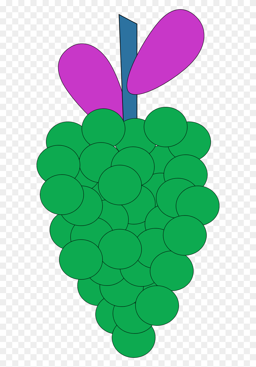 600x1142 Clipart Grapes - Green Grapes Clipart