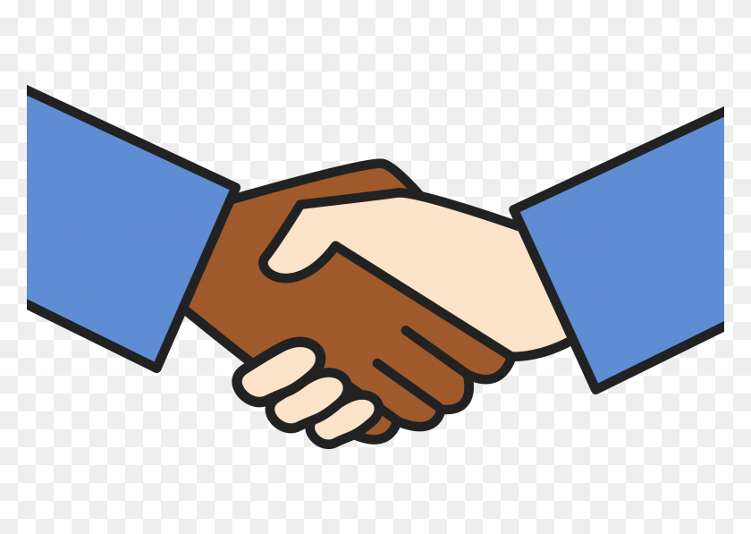 2400x1654 Clipart Handshake Worker Unite - Shake Hands Clipart