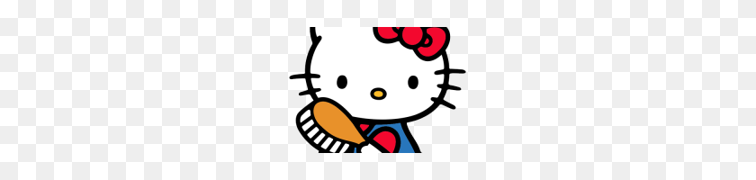 200x140 Клипарт Hello Kitty, Hello Kitty Bear, Милые Домашние Животные, Hello - Cute Kitty Clipart