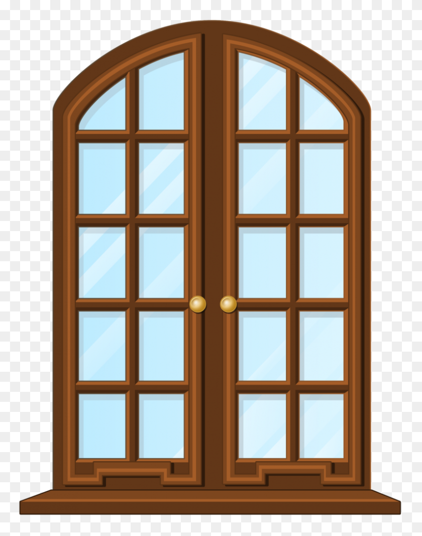 793x1024 Clipart House Window Winging - Window Clipart