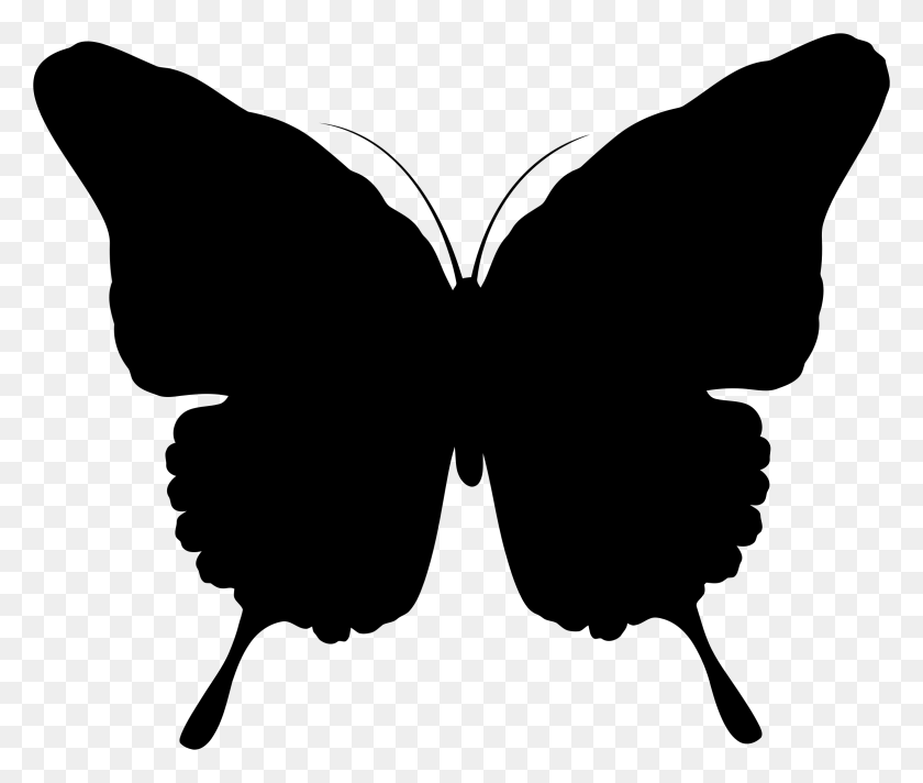 2326x1946 Clipart Illustration Butterfly Silhouette Black Free Clip Art - Clipart Silouette