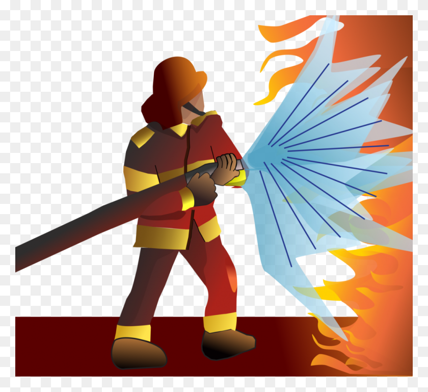 1024x931 Clipart Image Of A Firefighter - Fireman Clip Art