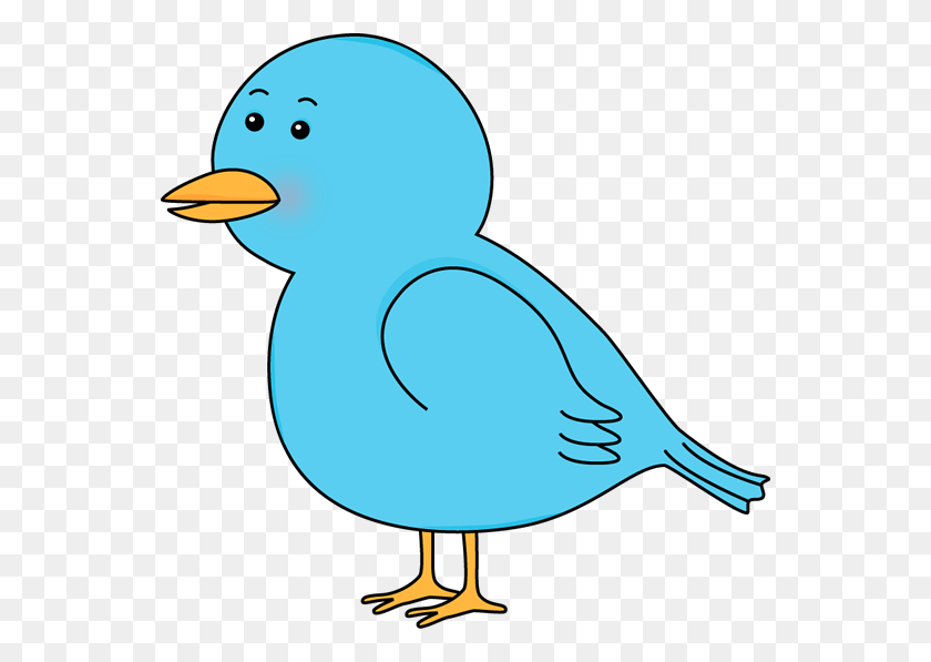 550x537 Clipart Image Of Bird Animal Cute Blue Yellow Beak - Next To Clipart