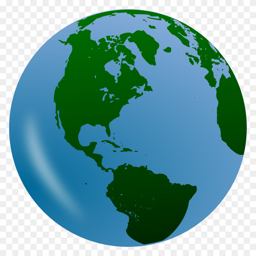 2400x2400 Clipart Image Of The World - Earth Globe Clipart