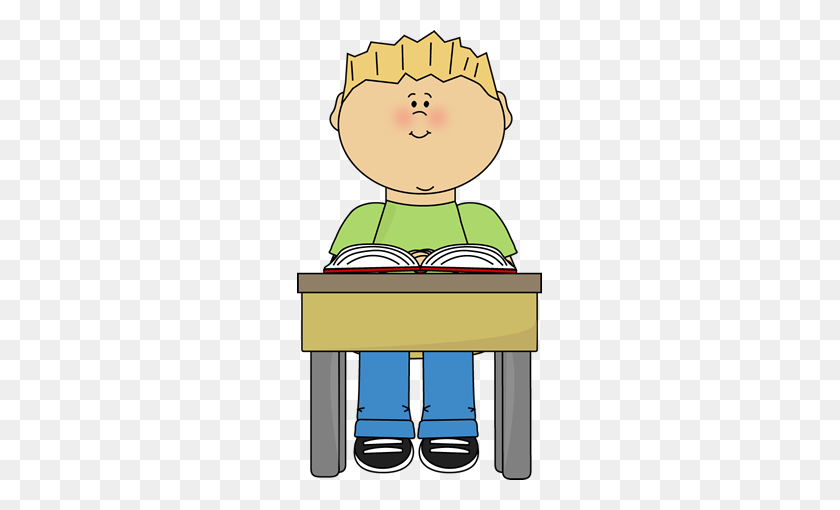 245x450 Clipart Images Of Kids Working - Sit At Desk Clipart