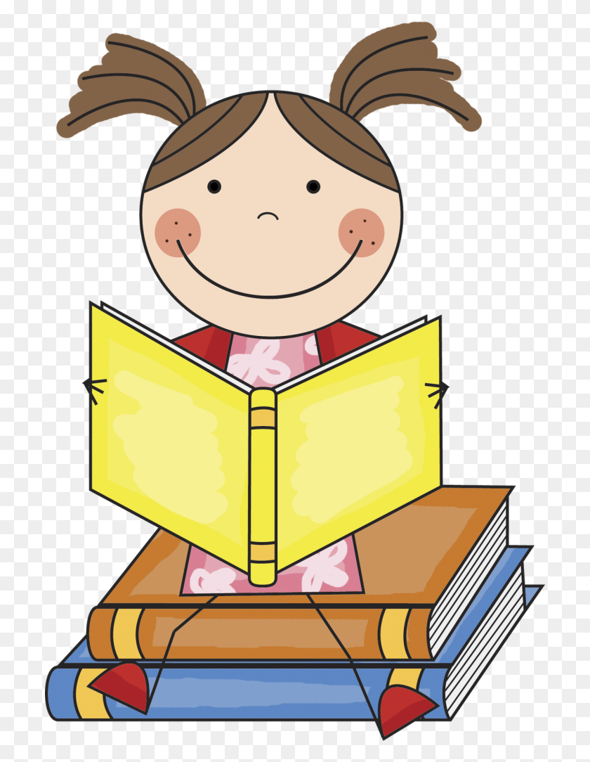 712x1024 Clipart Kids Reading Books - Reading Is Fun Clipart