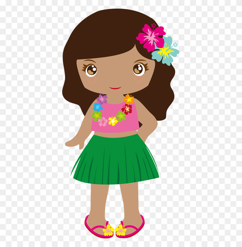 407x800 Clipart Luau, Luau Party And Party - Skirt Clipart