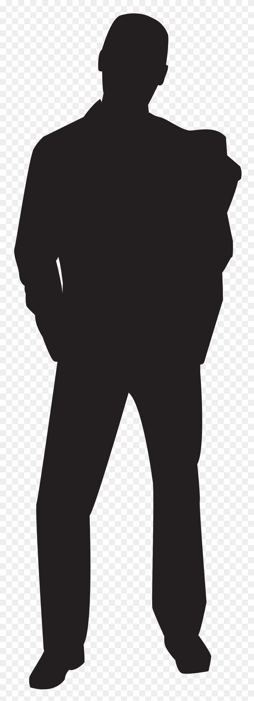 2767x8000 Clipart Man Silhouette - Pants Clipart Black And White