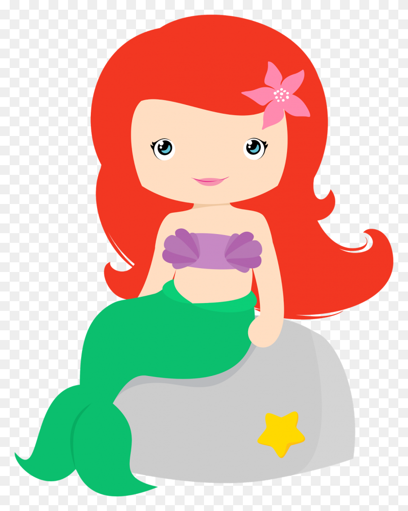 1257x1600 Clipart Mermaid Baby Little Clip Art Oh My - Mermaid Shell Clipart