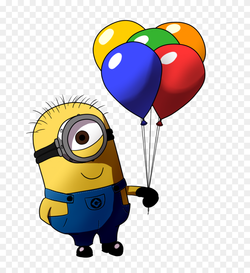 1024x1127 Clipart Minion Balloon Images, Free Download Clipart - Minion Eyes Clipart