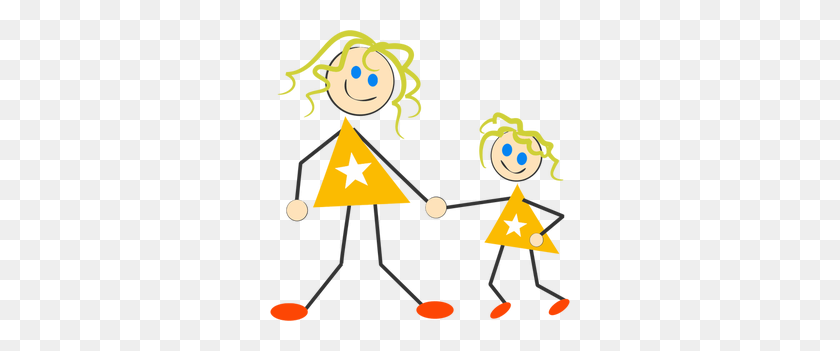 300x291 Clipart Mother And Child Holding Hands - Mom And Child Clipart