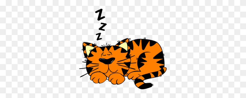 299x276 Clipart De Un Gato Durmiendo Ilustración - Crazy Cat Clipart