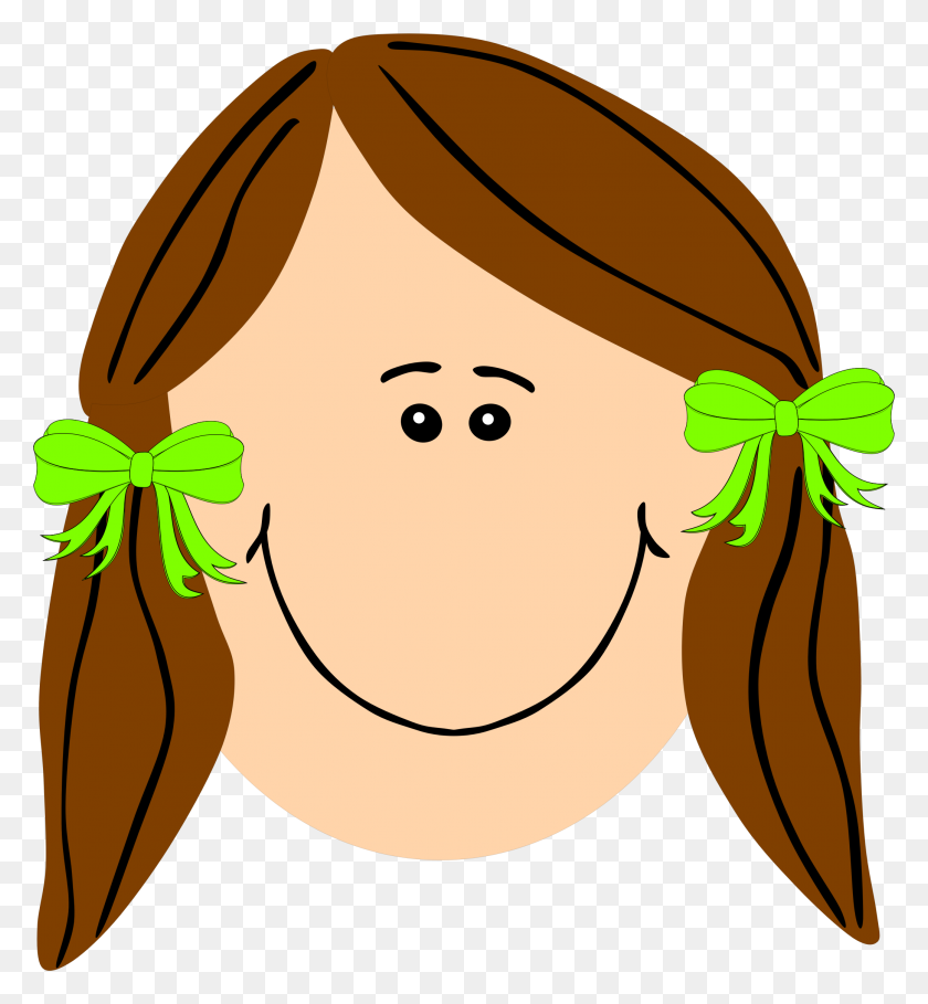 2076x2261 Clipart Of A Girl With Brown Hair Clip Art Images - Short Hair Clipart