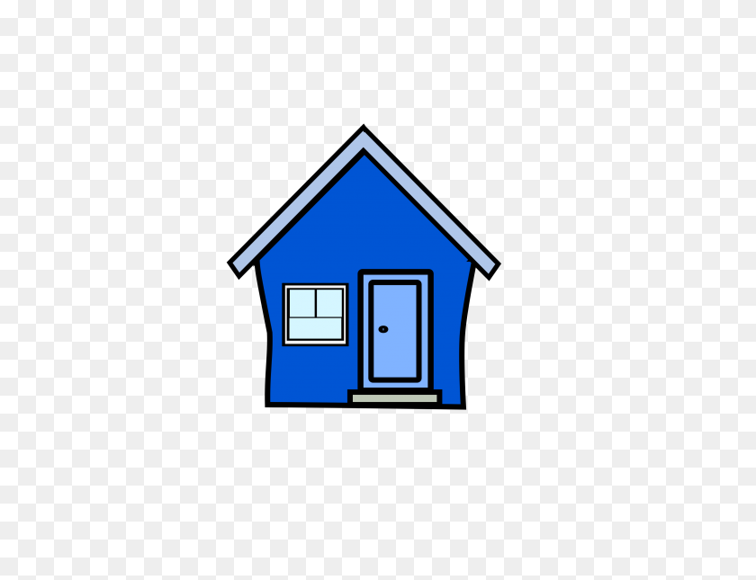 3200x2400 Clipart Of A House With Blue Roof Over Red Swoosh Royalty Free - Swoosh Clipart
