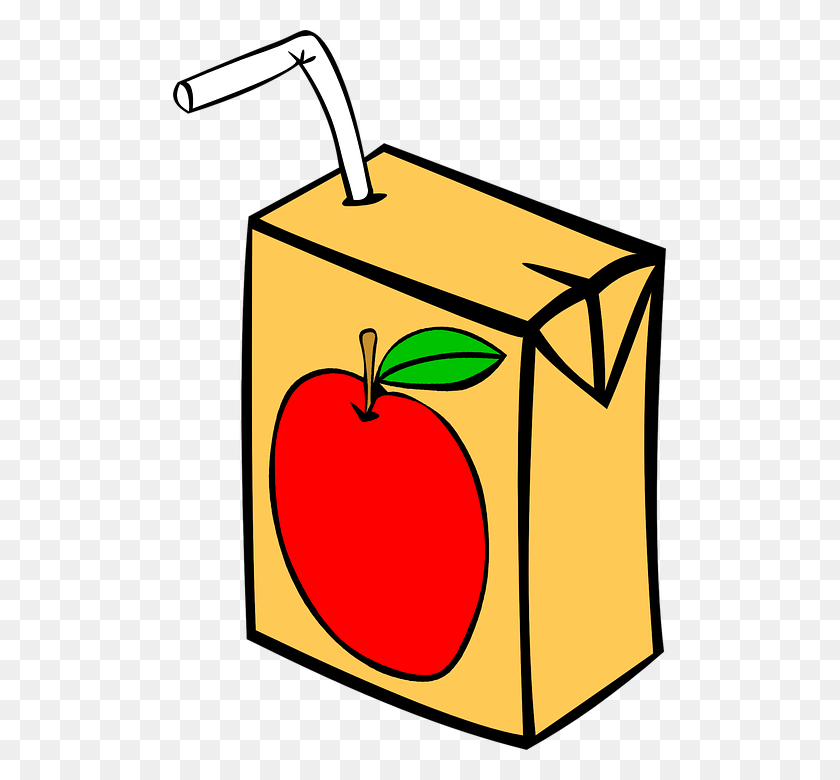 493x720 Clipart Of A Juice Box Winging - Juice Clipart