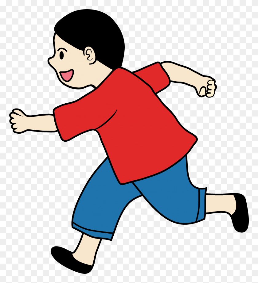 4209x4662 Clipart Of A Little Boy Running - Stress Clipart Free