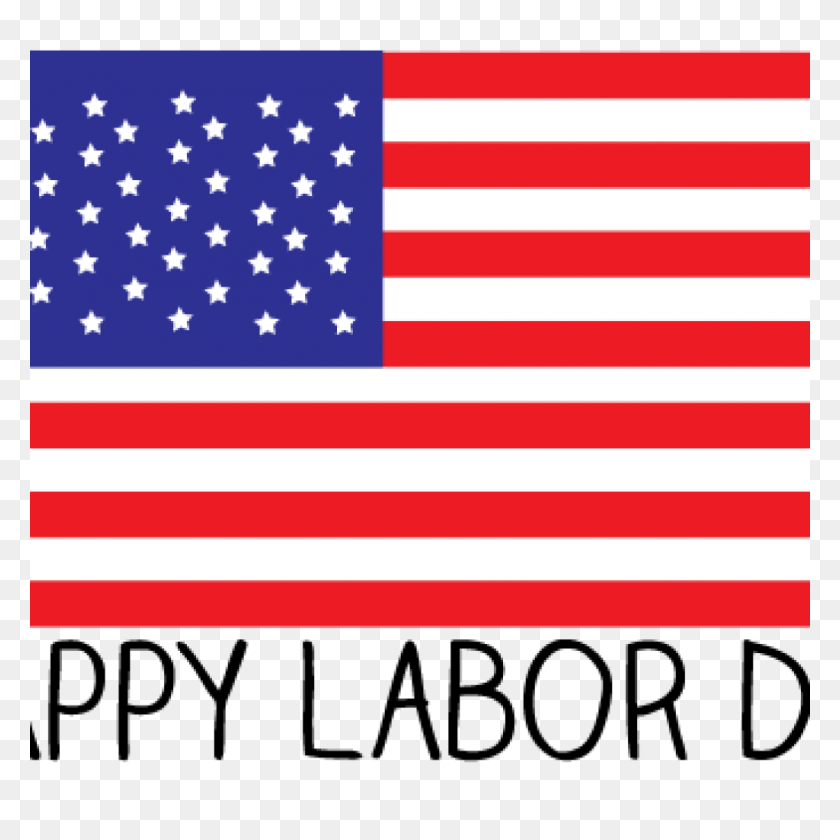 1024x1024 Clipart Of A Waving American Flag With Flares Under Happy Labor - Waving American Flag Clip Art