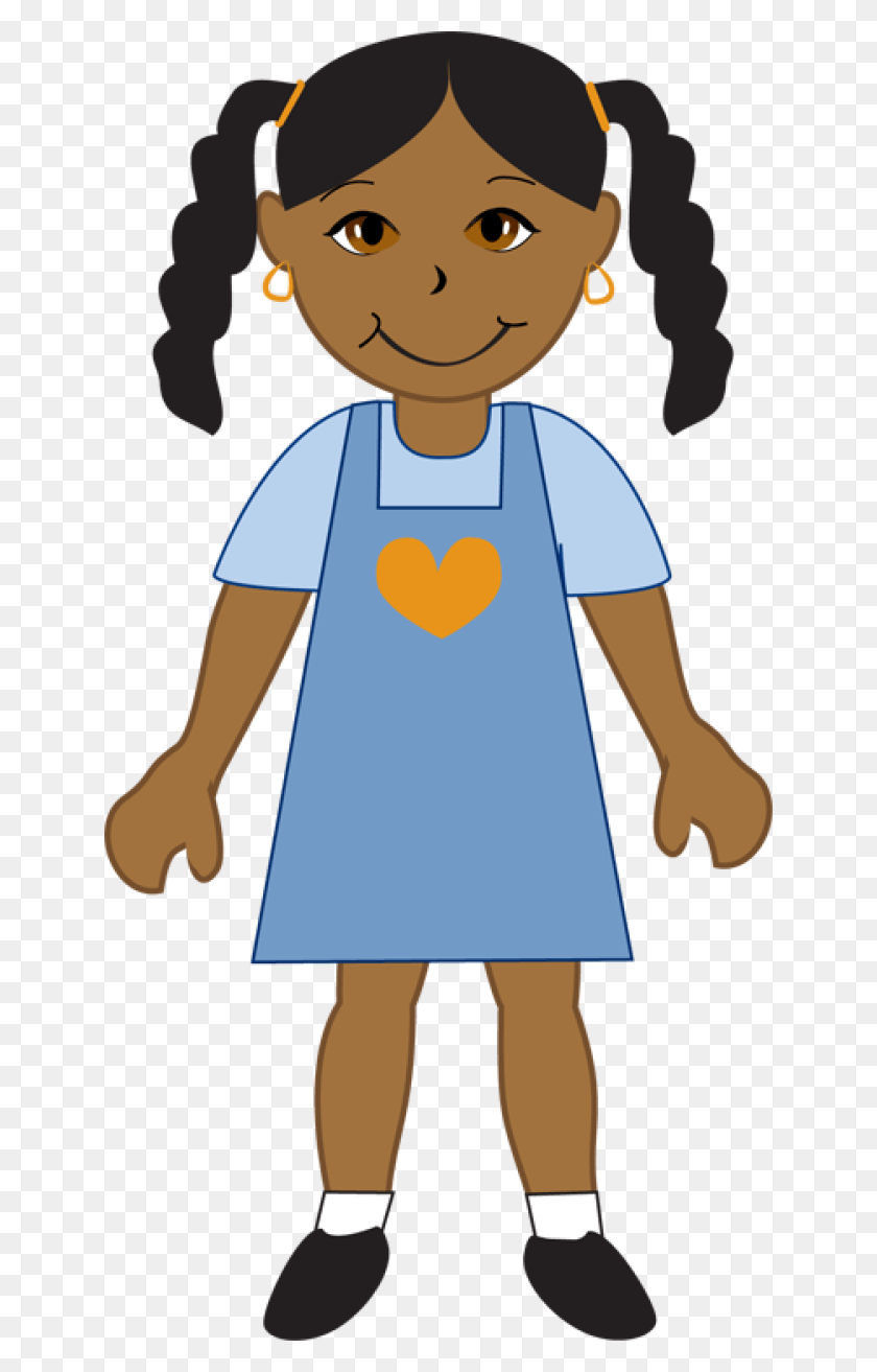 640x1253 Clipart Of African American Girl Winging - Child Singing Clipart