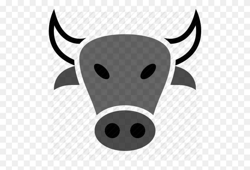 512x512 Clipart Of Angry Bull Cartoon - Bull Clipart Black And White