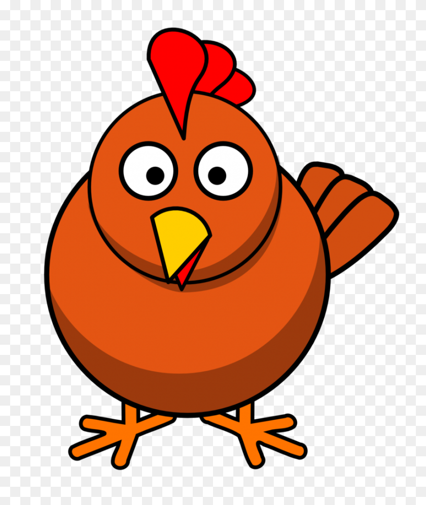 853x1024 Clipart Of Chicken Winging - Ensalada De Pollo Clipart