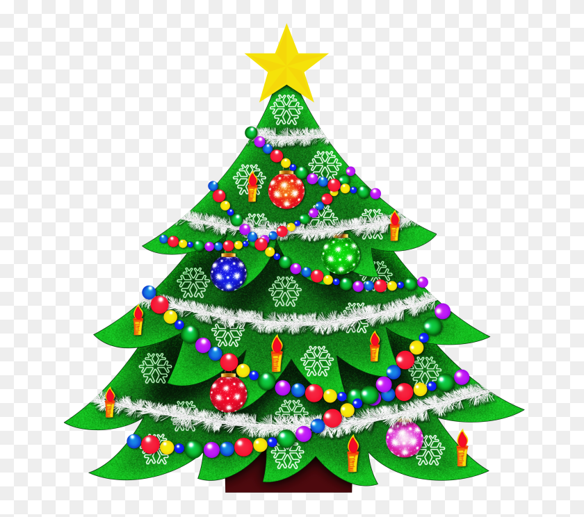 670x684 Clipart Of Christmas Tree - Christmas Tree With Presents Clipart