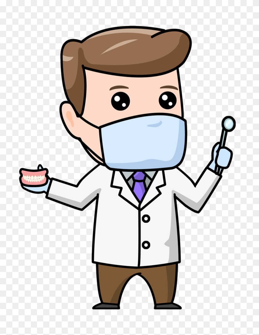 768x1024 Clipart Of Dentist Winging - Community Helpers Clipart
