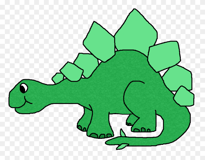 823x630 Clipart Of Dinosaurs - Green Dinosaur Clipart