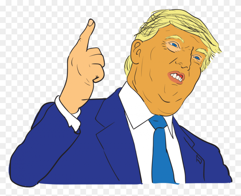 900x722 Clipart Of Donald Trump - Donald Trump Hair Clipart