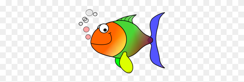 297x222 Clipart Of Fish Winging - Fish Net Clipart