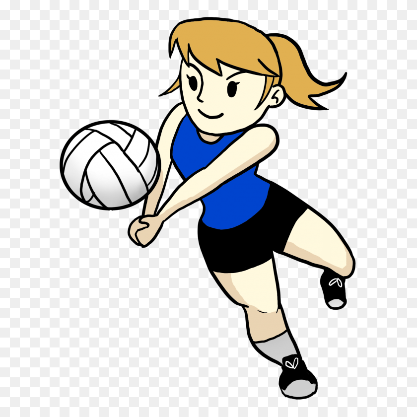 1800x1800 Clipart Of Girl Playing Volleyball Panda Free Images - Volleyball Clipart Free