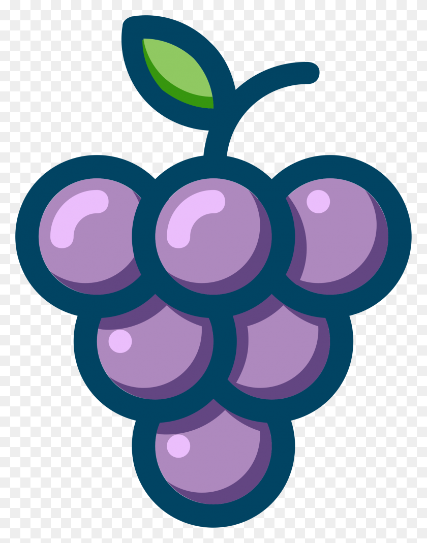 1790x2316 Clipart Of Grapes - Purple Grapes Clipart