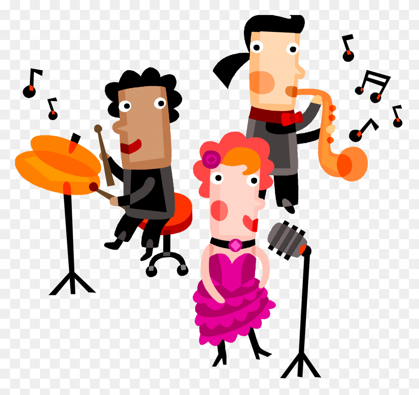 2425x2279 Clipart Of Happy Work People - Talent Show Clipart