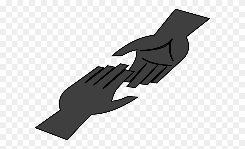 600x451 Clipart Of Helping Hands - Cross With Praying Hands Clipart