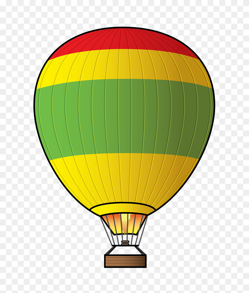 687x928 Clipart Of Hot Air Balloons - Hot Air Balloon Black And White Clipart