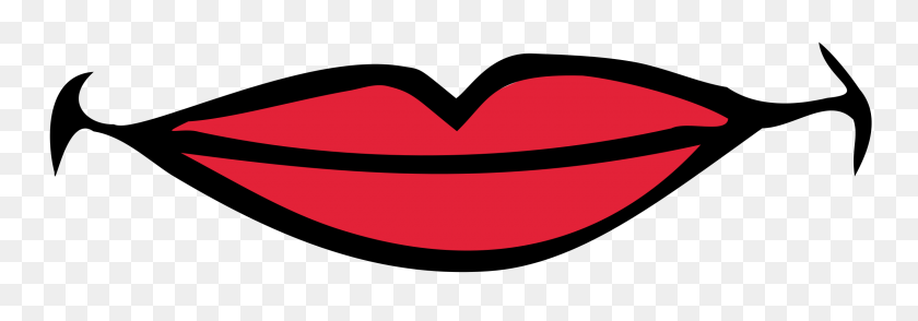 2400x720 Clipart Of Lips - Lipstick Clipart