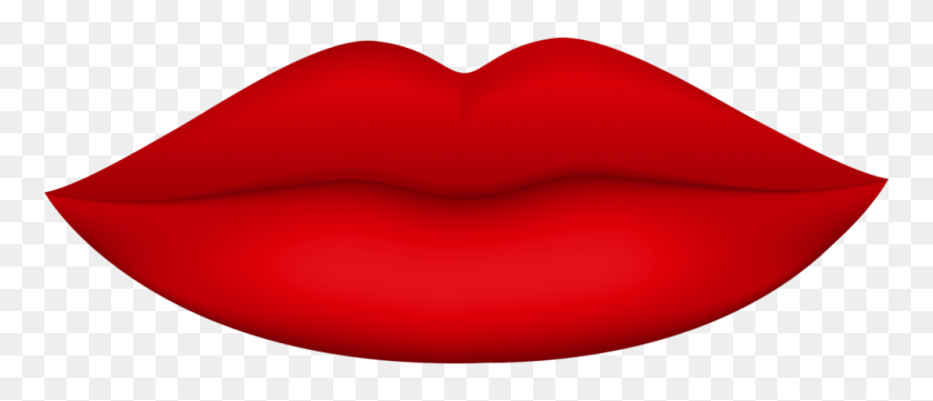1024x396 Clipart Of Lips Winging - Lipstick Mark PNG