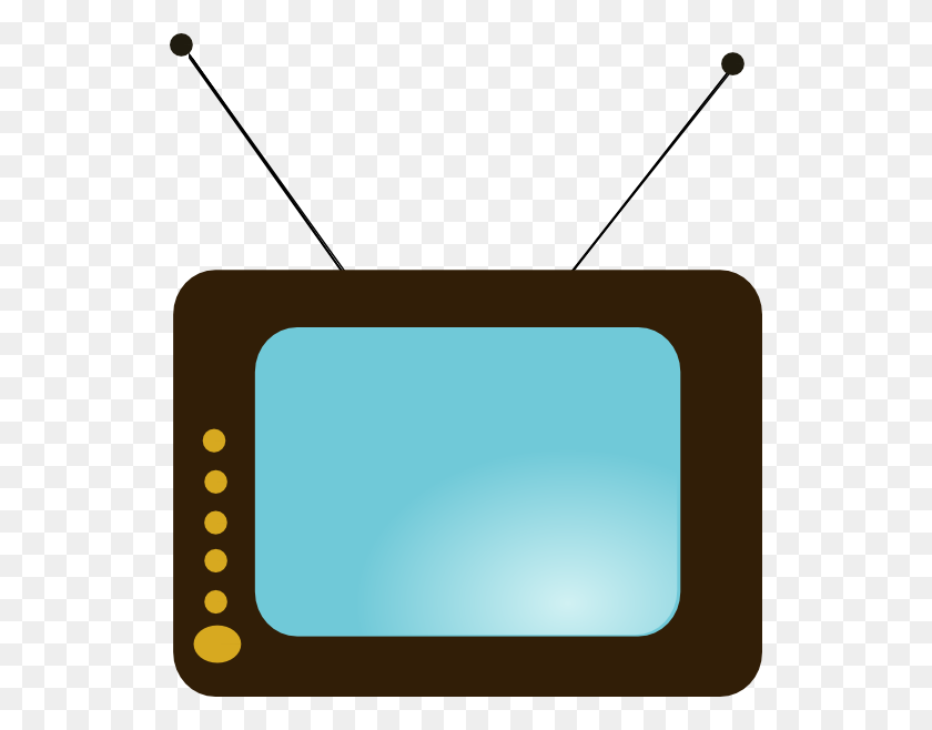 534x598 Clipart Of No Tv - Tv Time Clipart