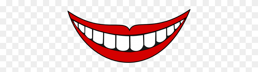 400x175 Clipart Of Open Mouth With Tongue - Tongue Clipart