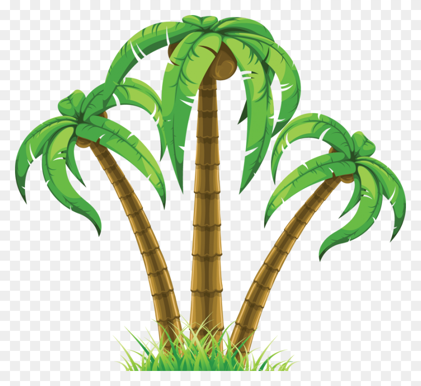 863x786 Clipart Of Palm Trees Look At Of Palm Trees Clip Art Images - Hawaiian Fish Hook Clipart