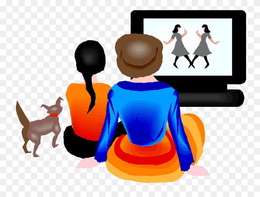 750x578 Clipart Of People Watching Tv Clip Art Library - People Together Clipart