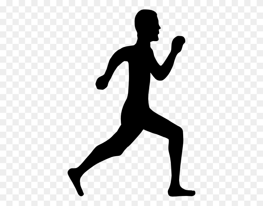 408x597 Clipart Of Person Running Clip Art Images - Person Black And White Clipart