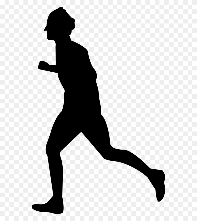 570x881 Clipart Of Someone Running - Running Fast Clipart