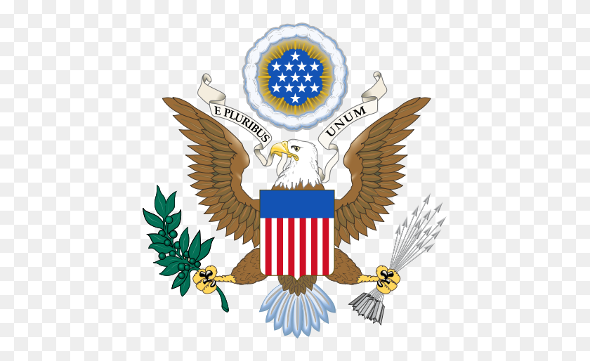 437x454 Clipart Of Us Symbol Of Eagel United States Coat Of Arms - Presidential Seal Clipart