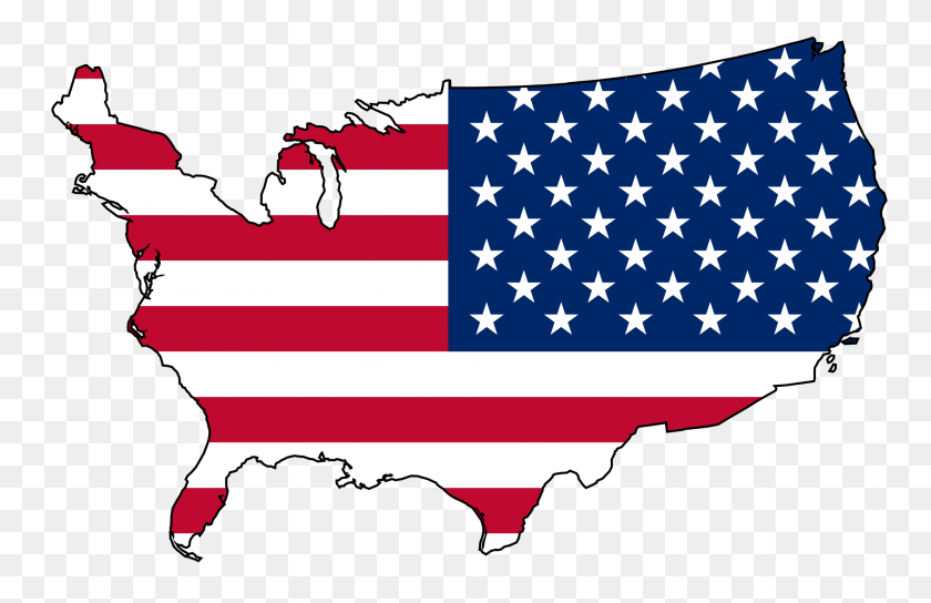 1969x1223 Clipart Of Usa Map Free Western State Travel United States Clip - Us Flag Clipart PNG