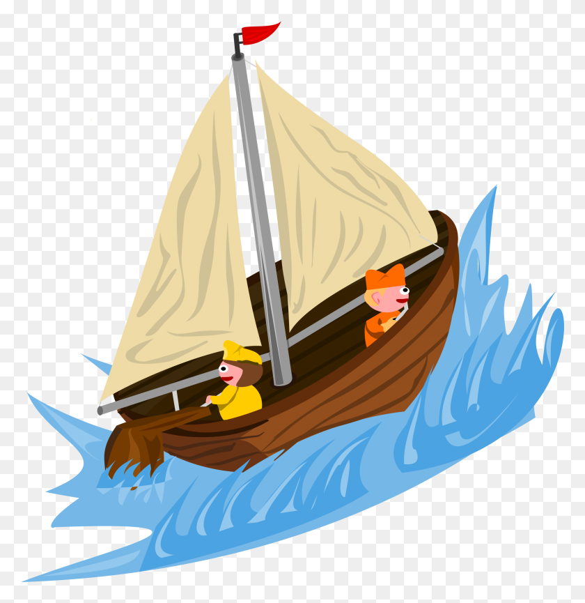 2323x2400 Clipart Of Yacht Winging - Free Boat Clipart