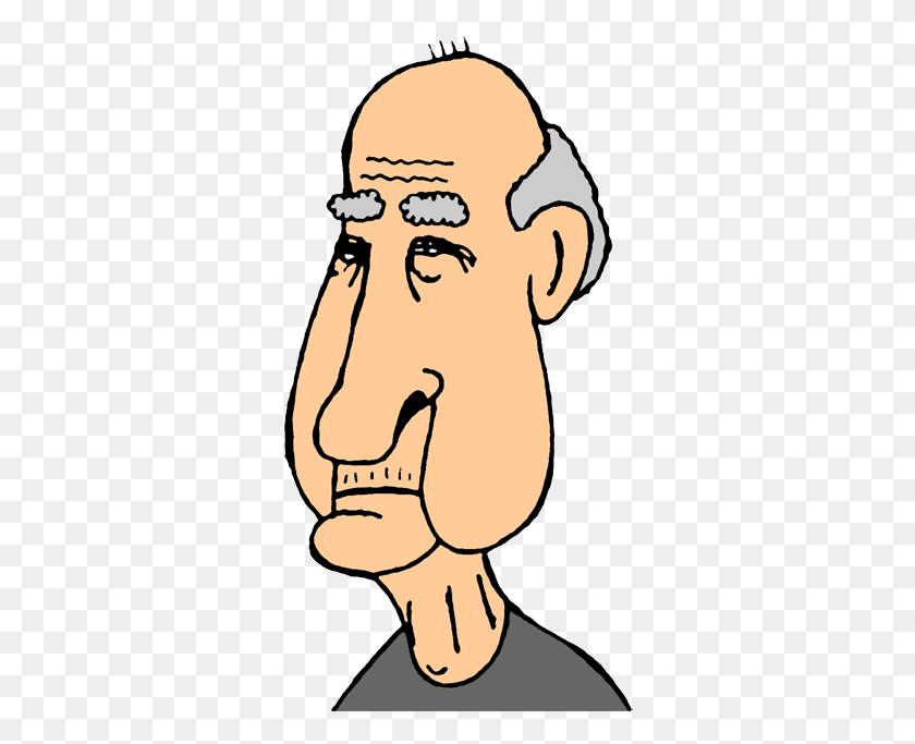 335x623 Clipart Old Man - Smart Person Clipart